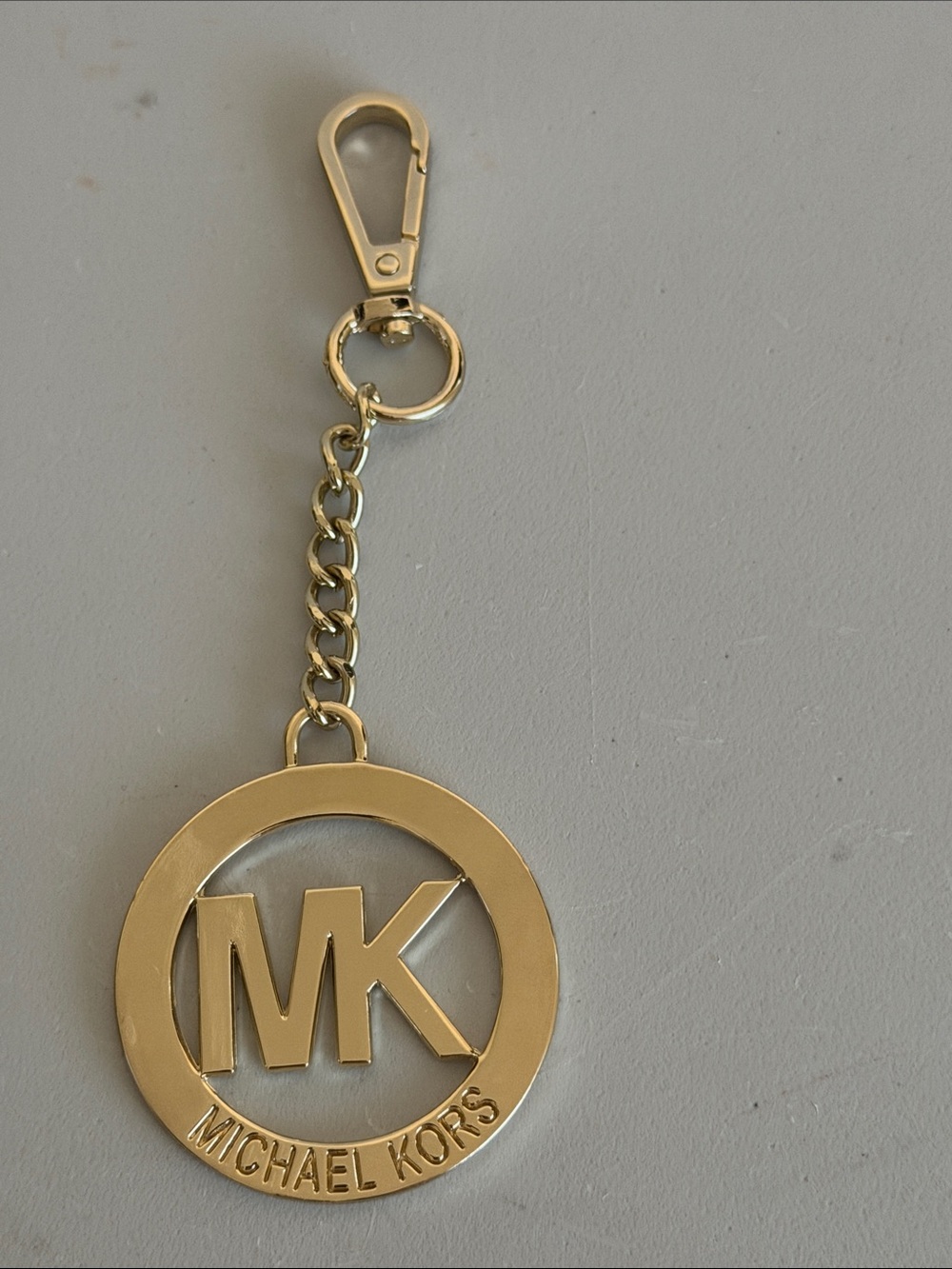 Michael Kors Gold-Tone MK Circle Purse Charm